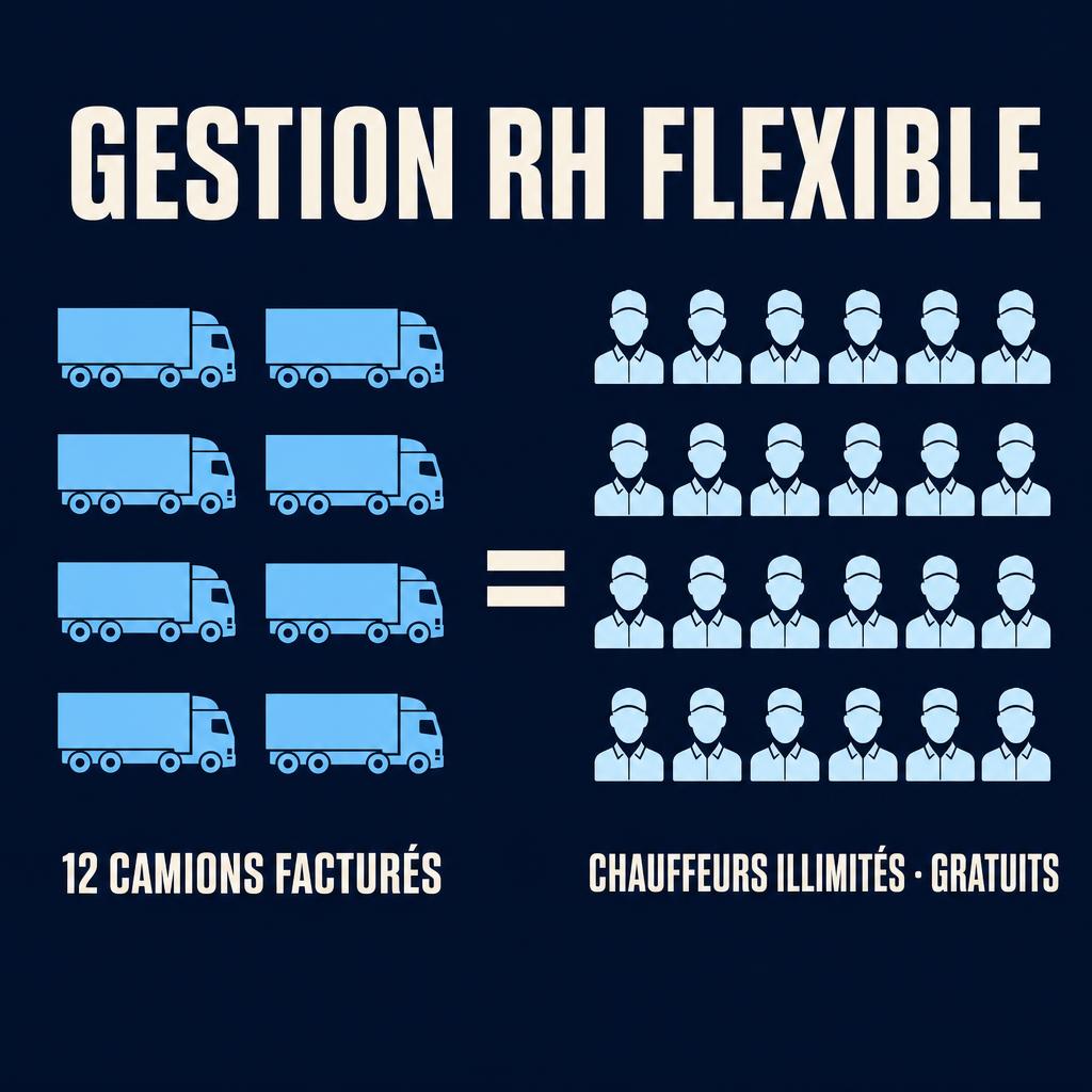 Gestion RH flexible : camions facturés vs chauffeurs illimités